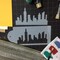 New York Skyline Cake Stencil | C757 by Designer Stencils | Cake Decorating Tools | Baking Stencils for Royal Icing, Airbrush, Dusting Powder | Reusable Plastic Food Grade Stencil for Cakes | Easy to Use & Clean Cake Stencil